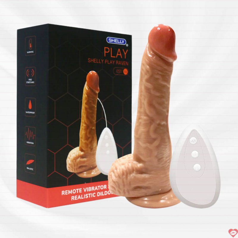 Dương vật giả Shelly Play Raven dính tường siêu thực cảm giác 