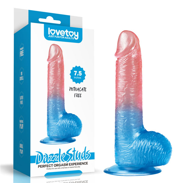 Dương Vật Giả Hít Tường LoveToy Dazzle Studs 7.5″ Siêu Mềm