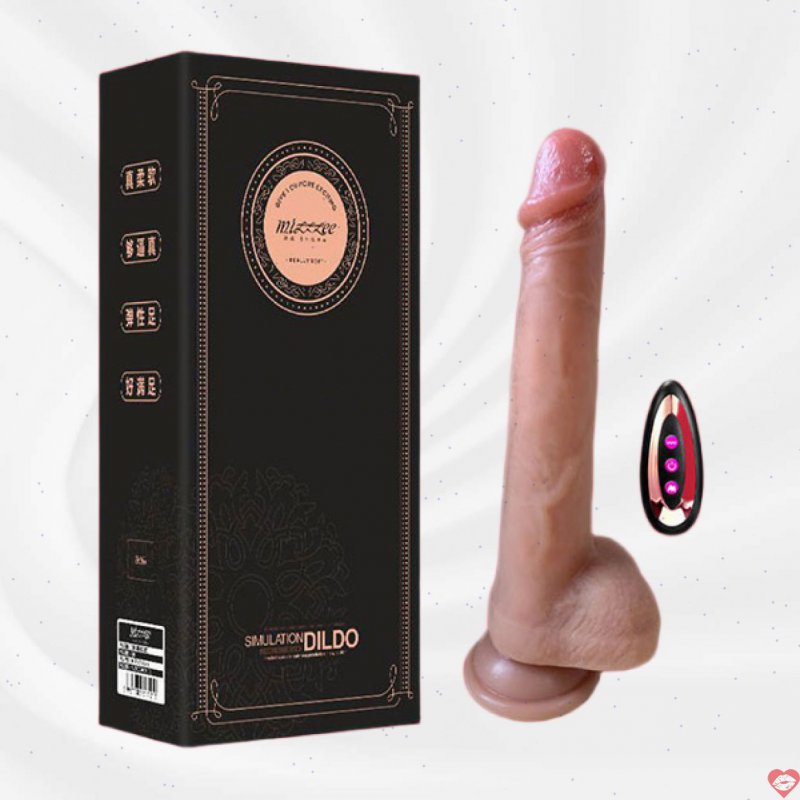 Dương vật hít tường Mizzzee rung thụt nhiệt điều khiển từ xa