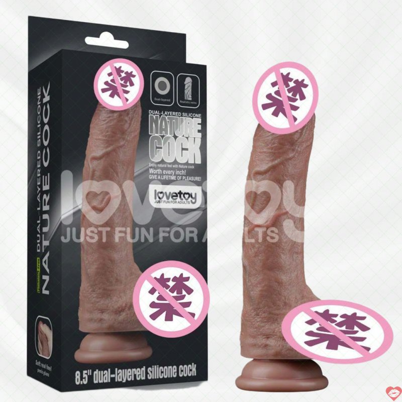Dương vật giả đóng đất siêu thực 3D Lovetoy Silicone Cock LV411044