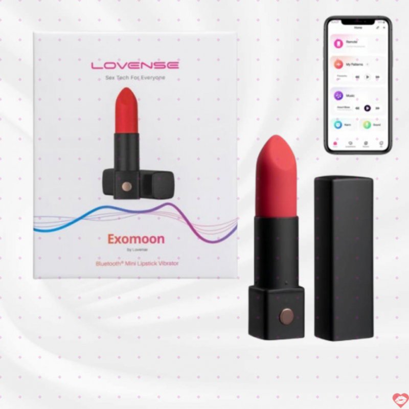 Lovense Exomoon trứng rung hình thỏi son cao cấp kết nối điện thoại