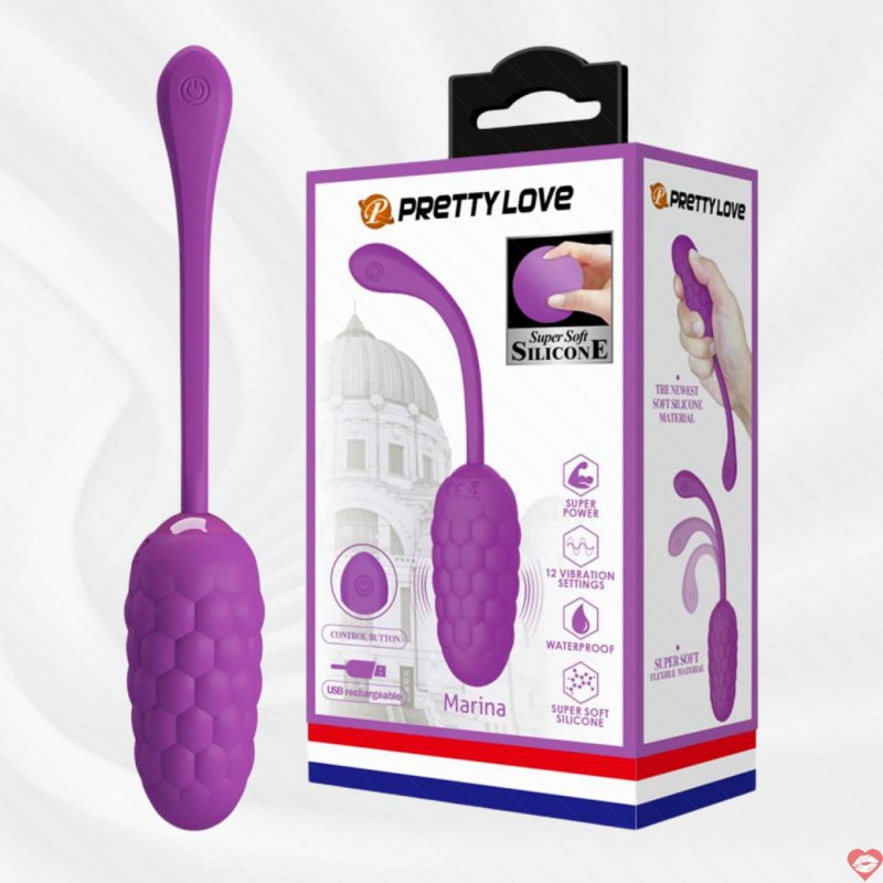 Máy trứng rung không dây siêu mềm 12 chế độ Pretty Love Marina
