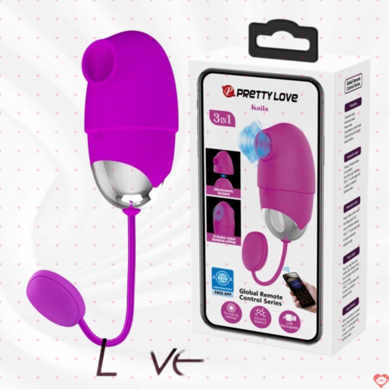 Trứng rung táp cực mạnh kết nối app Prettylove Kaila