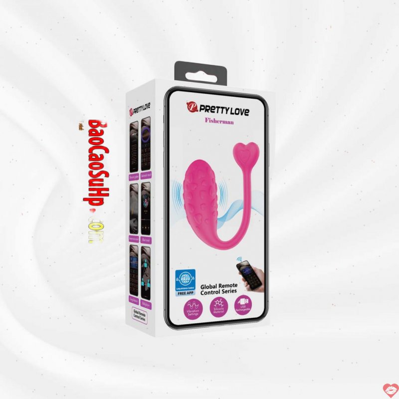 Trứng rung điều khiển Prettylove APP Fisherman sần hiện đại