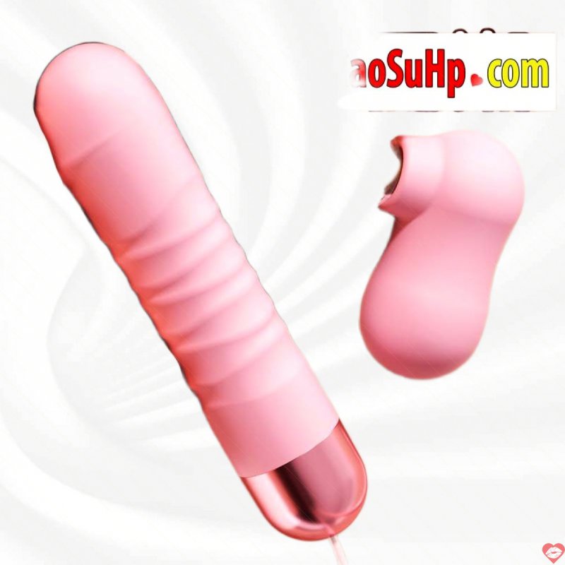 Bộ trứng rung 2 quả Mizzzee PINK SIMPLE gồm hút và dương vật rung