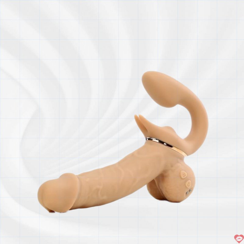 Yeain Double Enjoy Cannon dương vật giả 2 đầu rung thụt cho Les