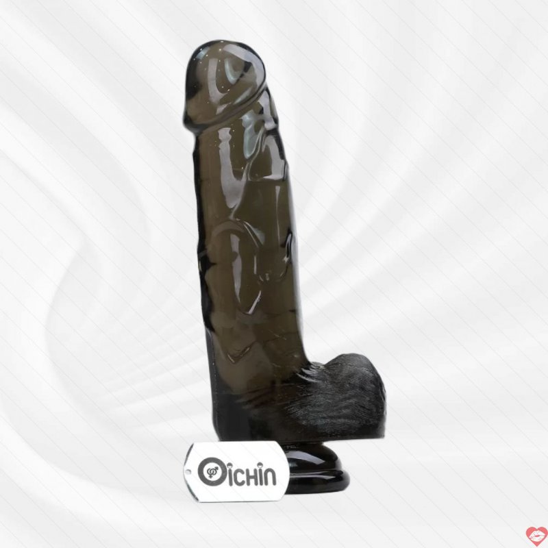 Dương vật giả màu đen gắn tường silicone mềm mịn như thật
