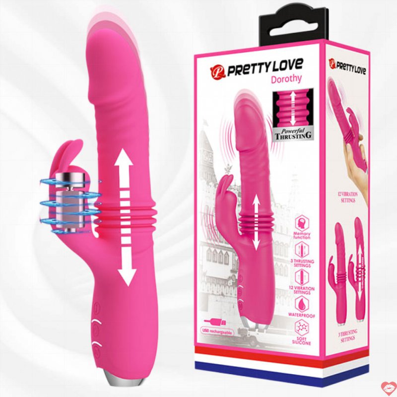 Dương Vật Giả PrettyLove Dorothy Rung Thụt Có Nhánh Đa Chế Độ