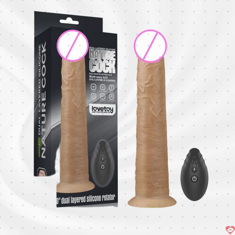 Dương vật giả hàng khủng gắn tường rung ngoáy Lovetoy Nature Cock 10
