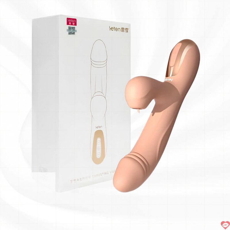 Leten Thrusting Vibrator cu giả tự thụt hút sạc từ tính cao cấp