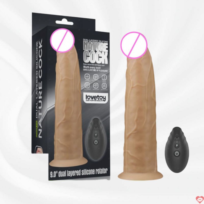 Dương vật giả siêu lớn 9 inch rung mạnh gắn tường Lovetoy Nature 