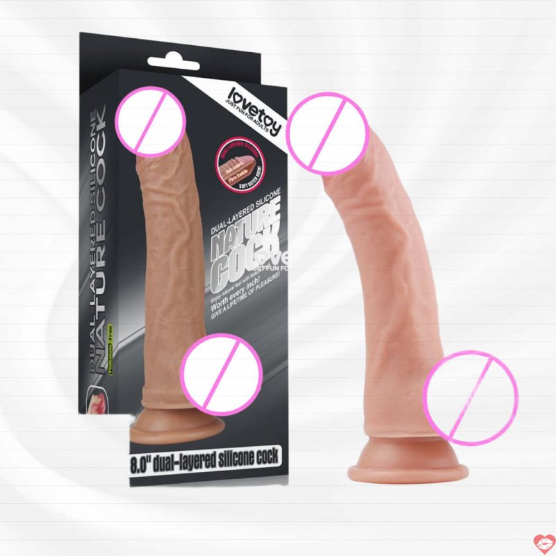 Dương vật giả 2 lớp như thật Lovetoy Nature Cock 8