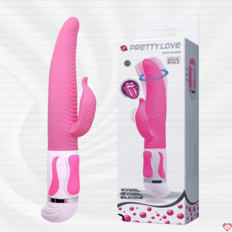 Dương vật giả lưỡi Prettylove Antoine rung ngoáy