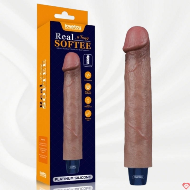 Dương vật Lovetoy REAL SOFTEE siêu mềm rung đa tần