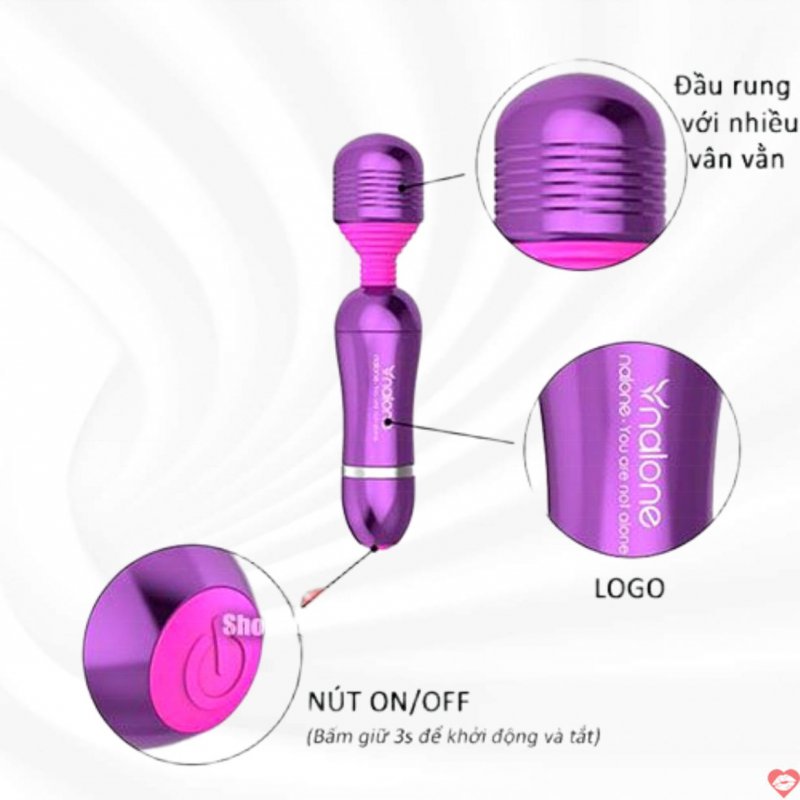 Chày rung mát xa mini cao cấp Nalone Roma