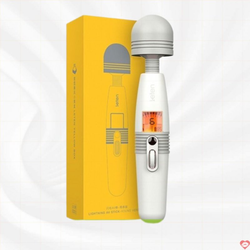 Chày massage điểm G có sưởi ấm màn hình LCD Leten Lightning AV