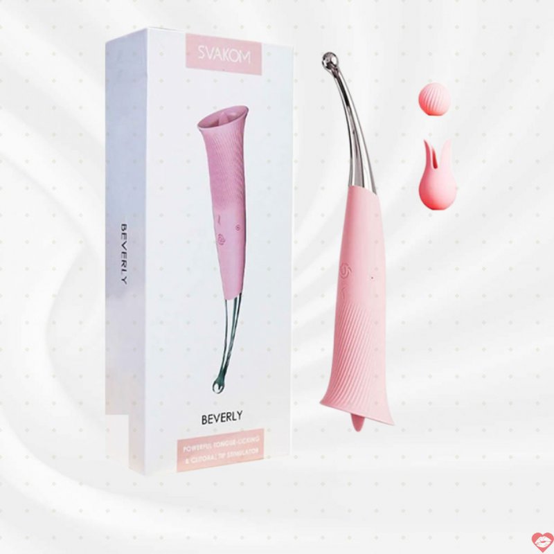 Máy mát xa điểm g 2 đầu rung liếm siêu kích thích Svakom Beverly