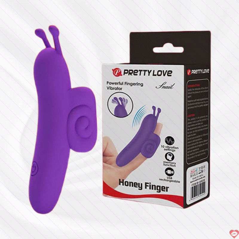 Ngón tay rung massage điểm G âm đạo Pretty Love Snail