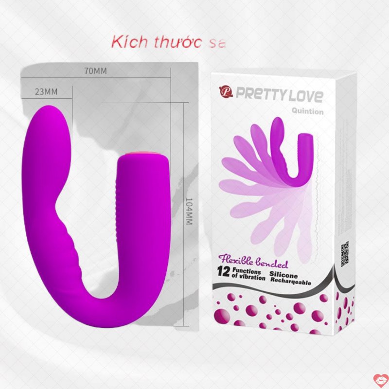 Máy rung đa tần hình chữ U Prettylove Quintion