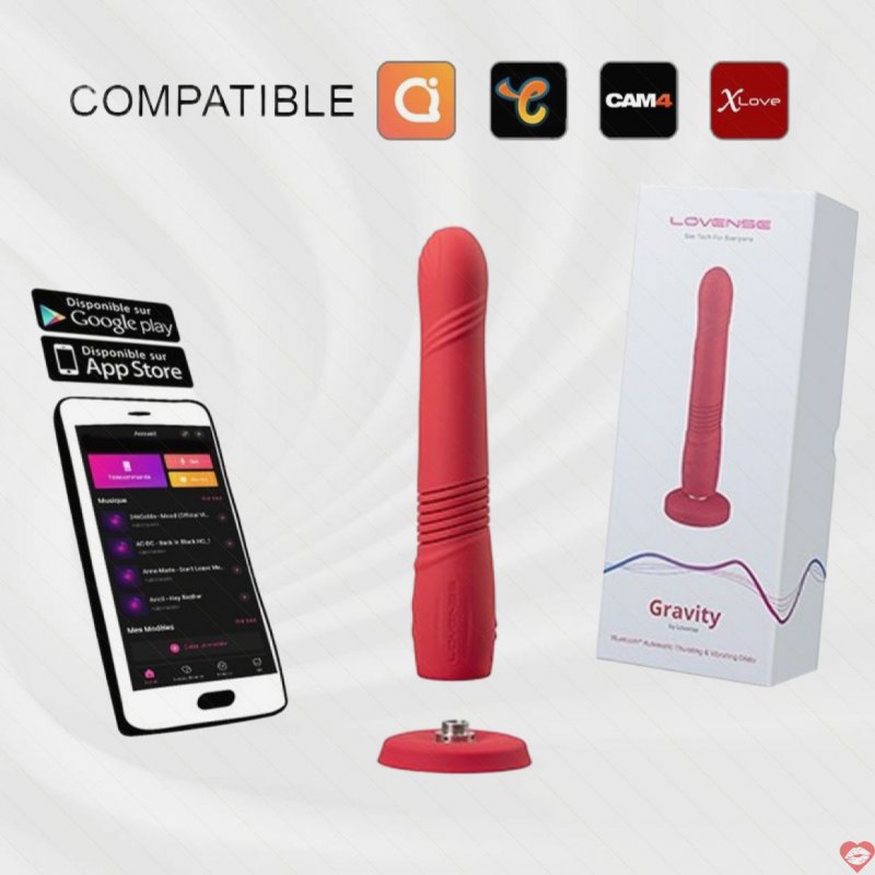 Dương vật giả đa năng Lovense Gravity rung thụt điều khiển qua app