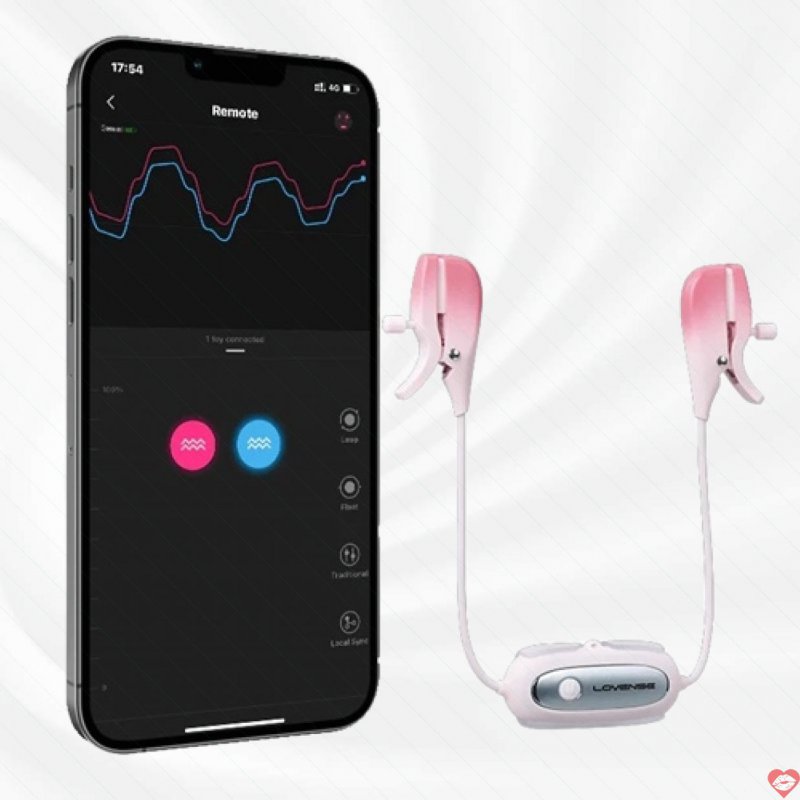 Máy rung kẹp đầu ti cao cấp Lovense Gemini điều khiển qua app