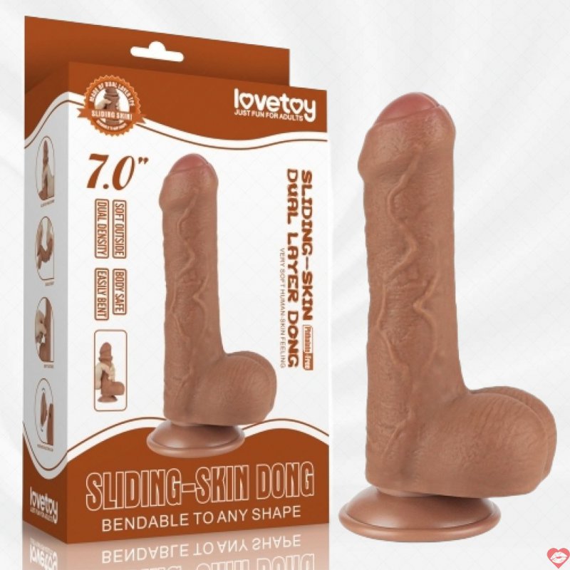 Dương vật Lovetoy 2 lớp tuột da lên xuống như thật