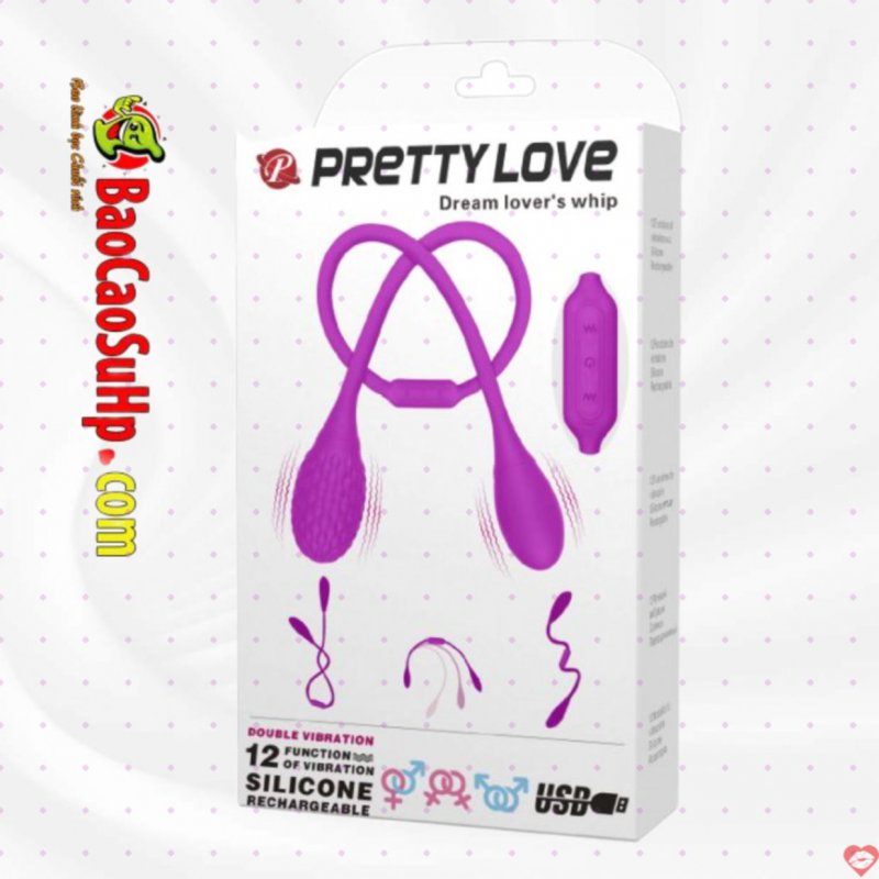 Trứng rung 2 đầu Prettylove Dream lover Whip BI-014327-6