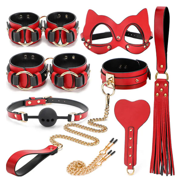 Bộ Đồ Chơi Bạo Dâm BDSM 8 Món Cao Cấp Có Hộp Da