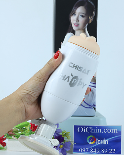 Âm đạo giả gắn tường Chisa Happy 2 đầu có rung