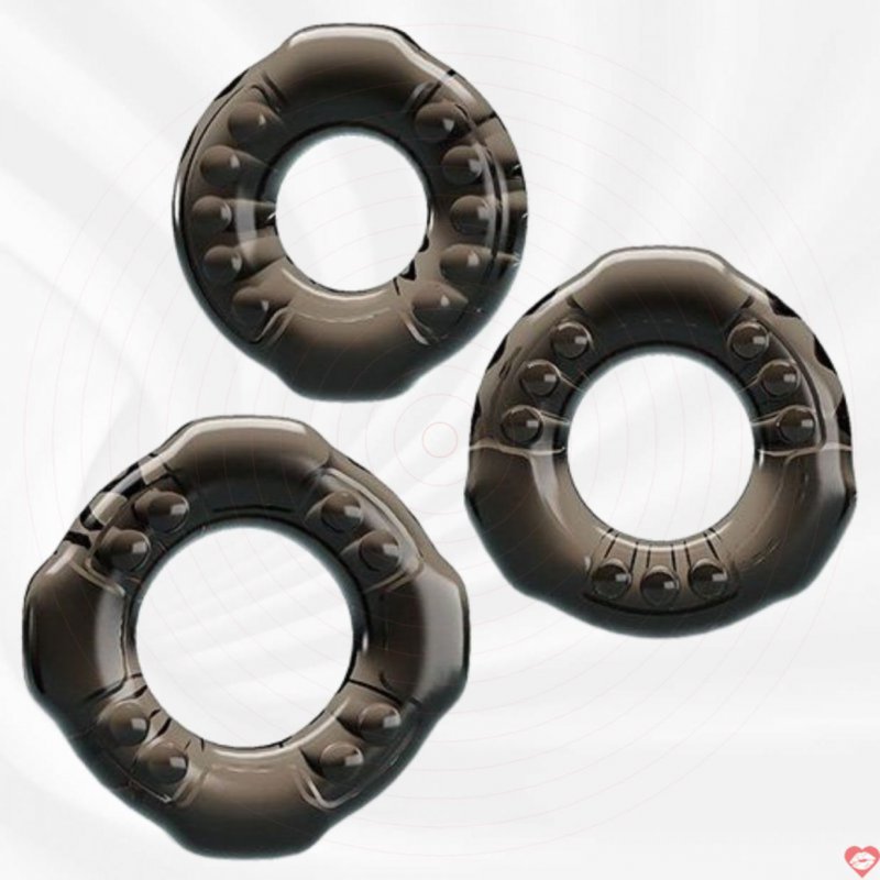 Bộ 3 vòng đeo dương vật Baile Yvonne kích thích cực mạnh 