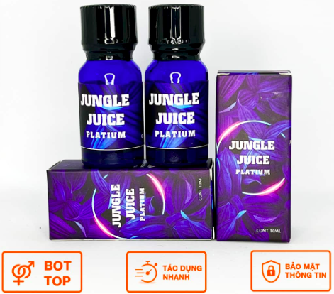  Sỉ Chai hít tăng khoái cảm Popper Jungle Juice Platium - Chai 10ml tăng khoái cảm hàng mới về