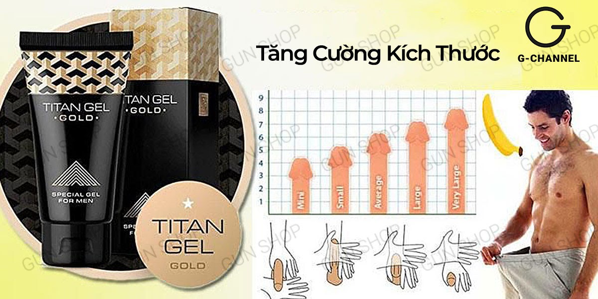  Nhập sỉ Gel bôi trơn tăng kích thước cao cấp - Titan Gold - Chai 50ml cao cấp