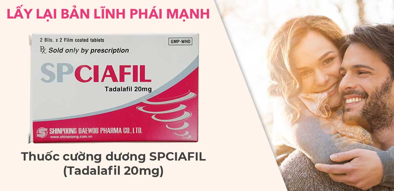  Giá sỉ Thuốc Spciafil tadalafil 20mg trị rối loạn cương dương SP Ciafil tăng sinh lý nam tốt nhất