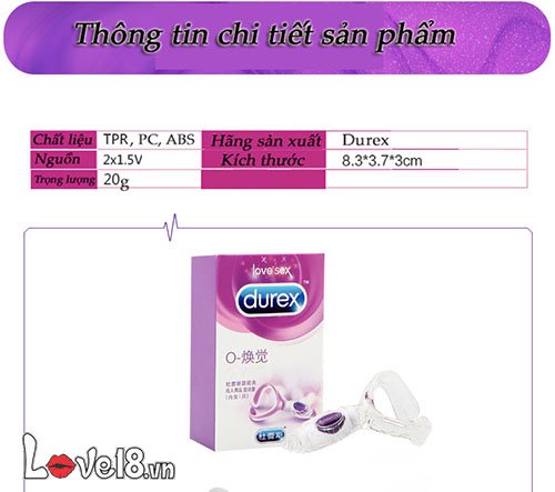  Sỉ Vòng rung đeo dương vật kích thích âm vật Durex Connect giá sỉ